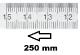 HORIZONTAL FLEXIBLE RULE CLASS II RIGHT TO LEFT 250 MM SECTION 13x0,5 MM<BR>REF : RGH96-D2250B050